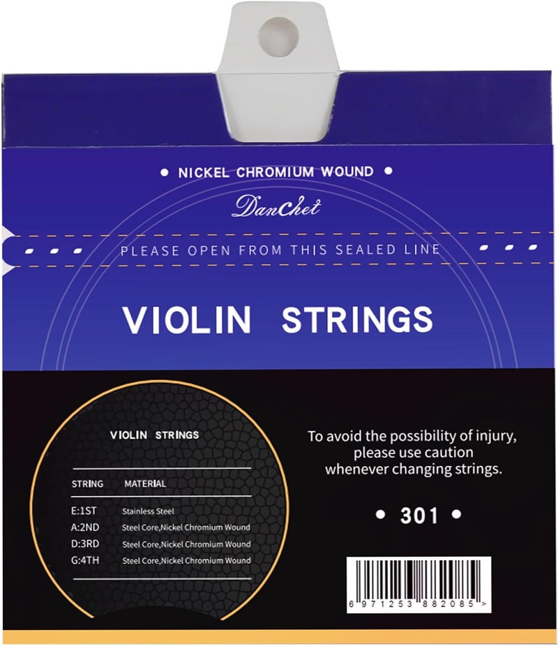 Danchet Violin Strings 4/4 Full Set Beginners Level, Ball End, Nickel Chromium Wound 301.… - Image 5